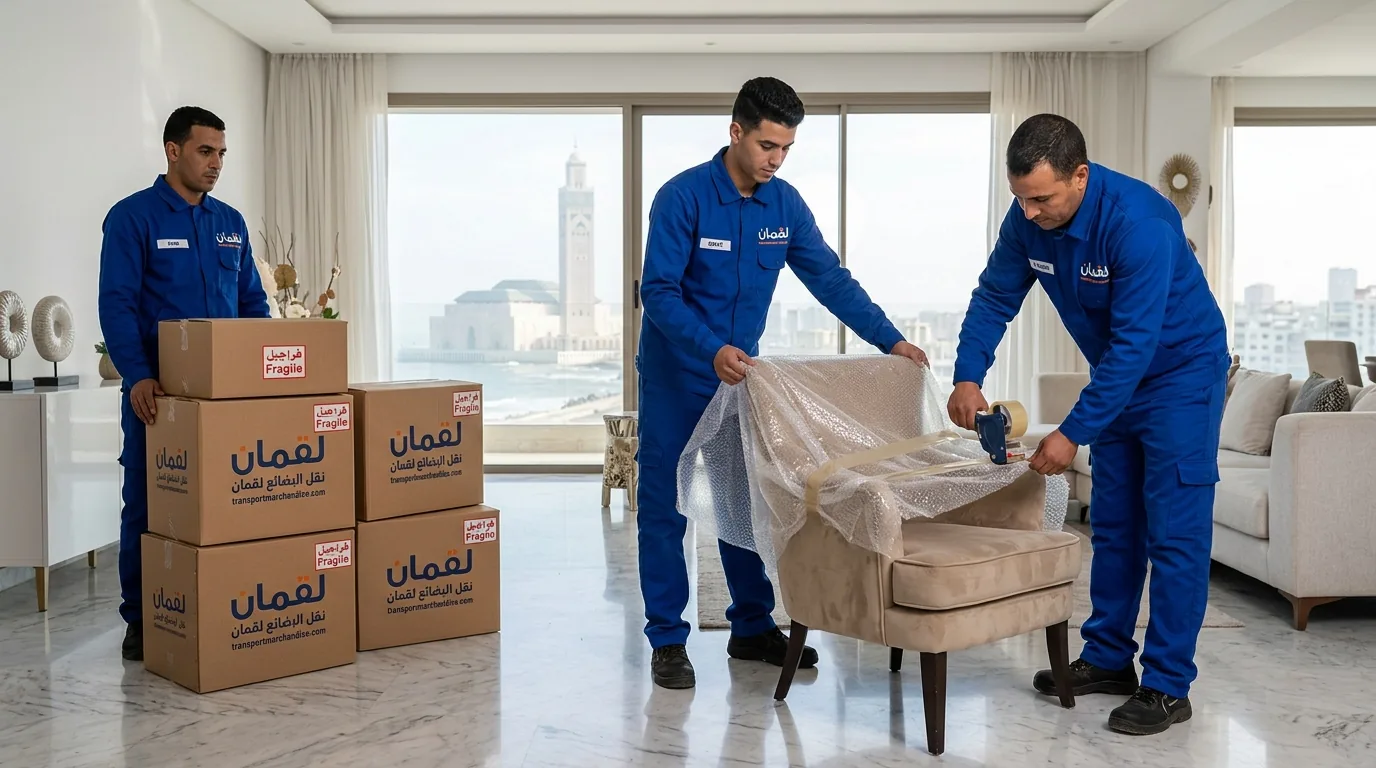 Déménagement de meubles avec un camion Casablanca Transport en centre-ville